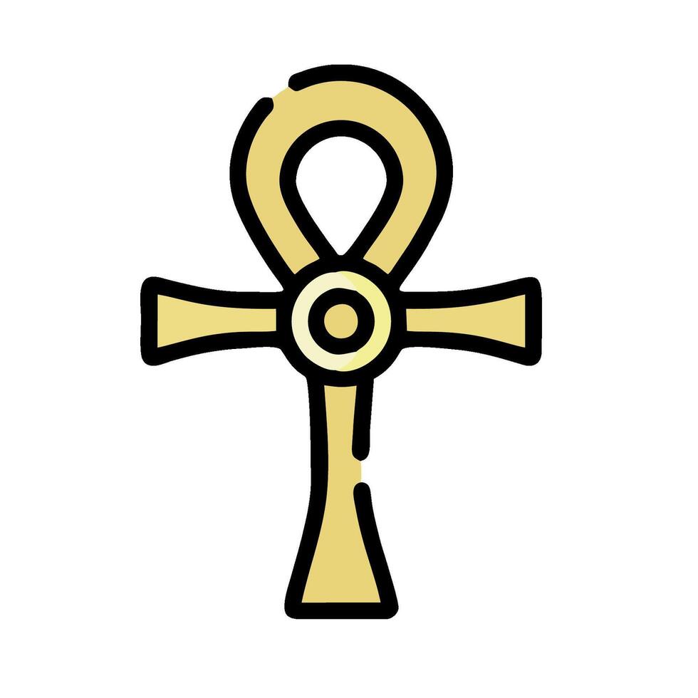 Ankh symbol egyptian cross illustration vector