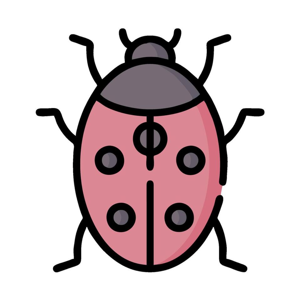 A ladybug icon on a white background vector