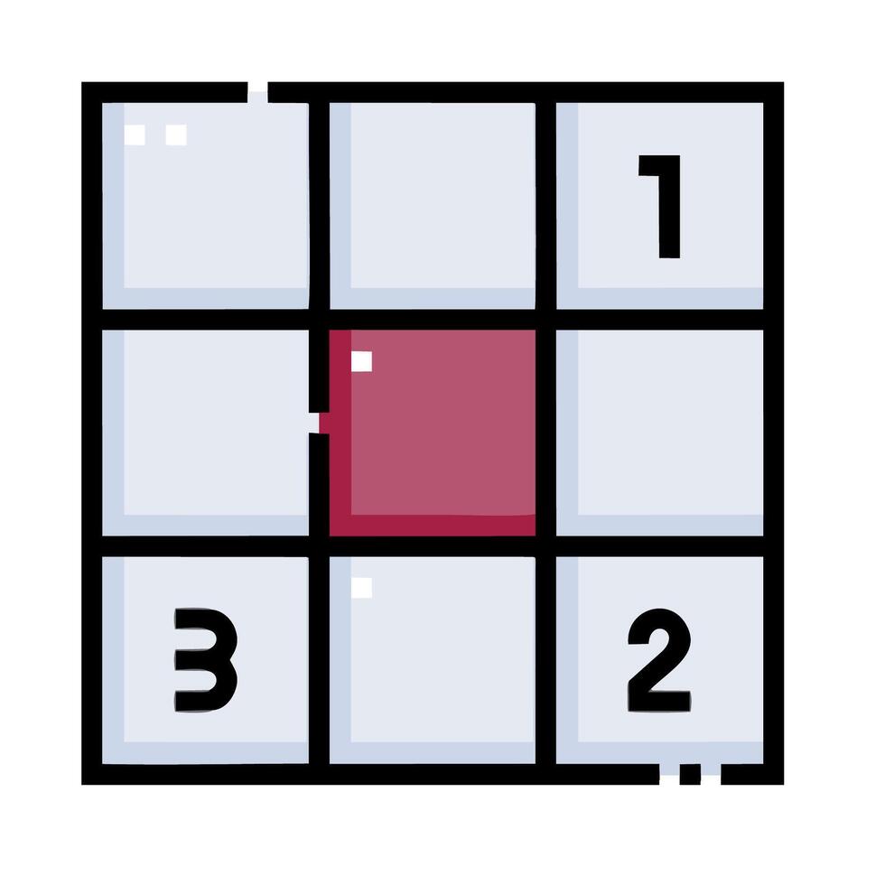 A square with four squares in it vector