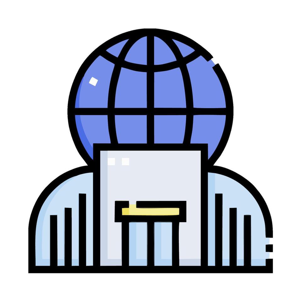 A globe icon on a white background vector