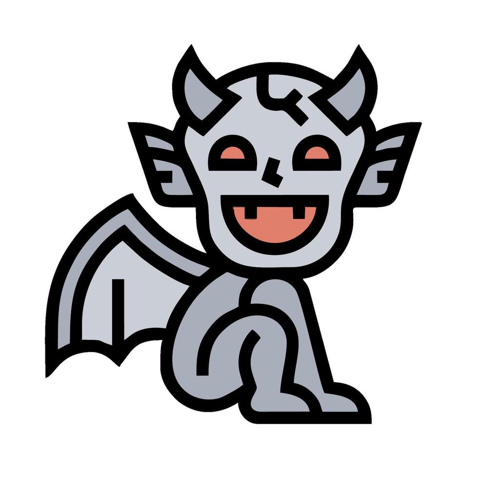 A cartoon devil with a smile on his face vector
