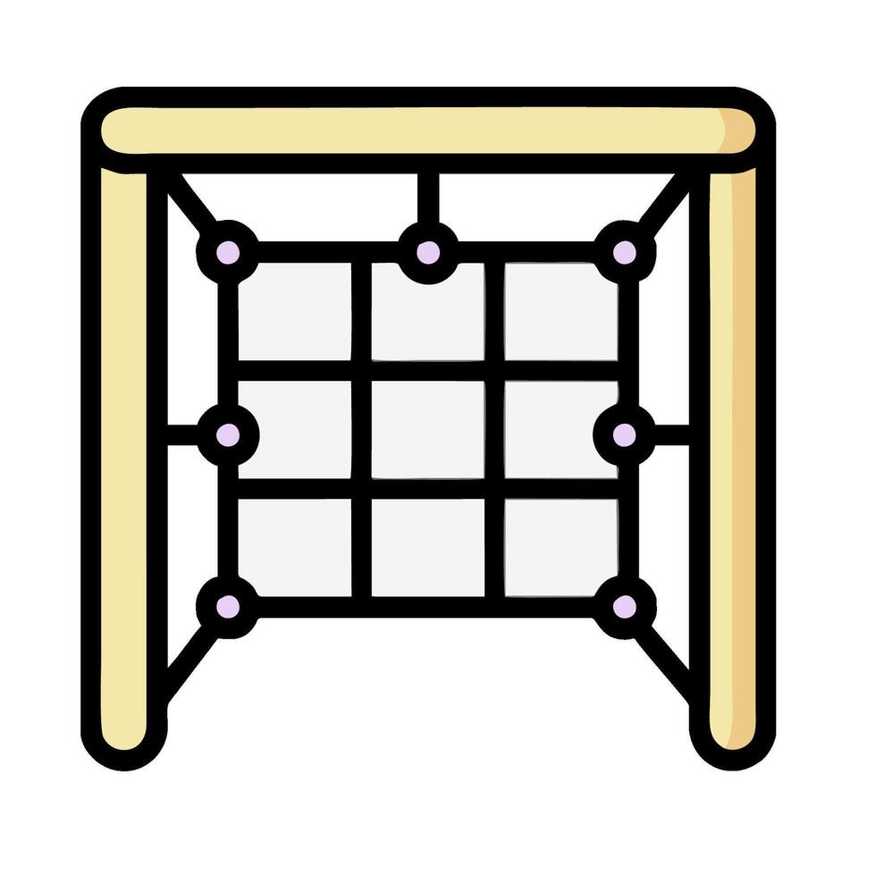 A cartoon illustration of a table with a net vector