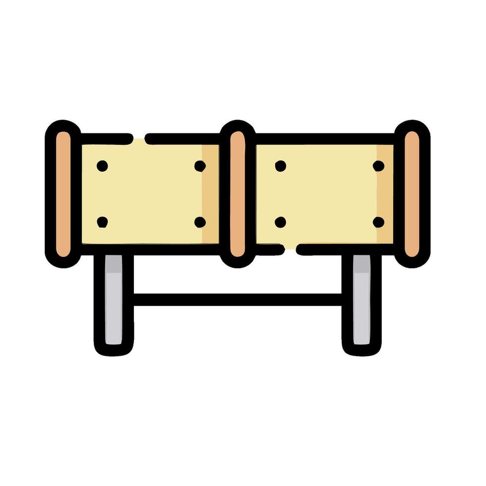 A bench with two legs on it vector