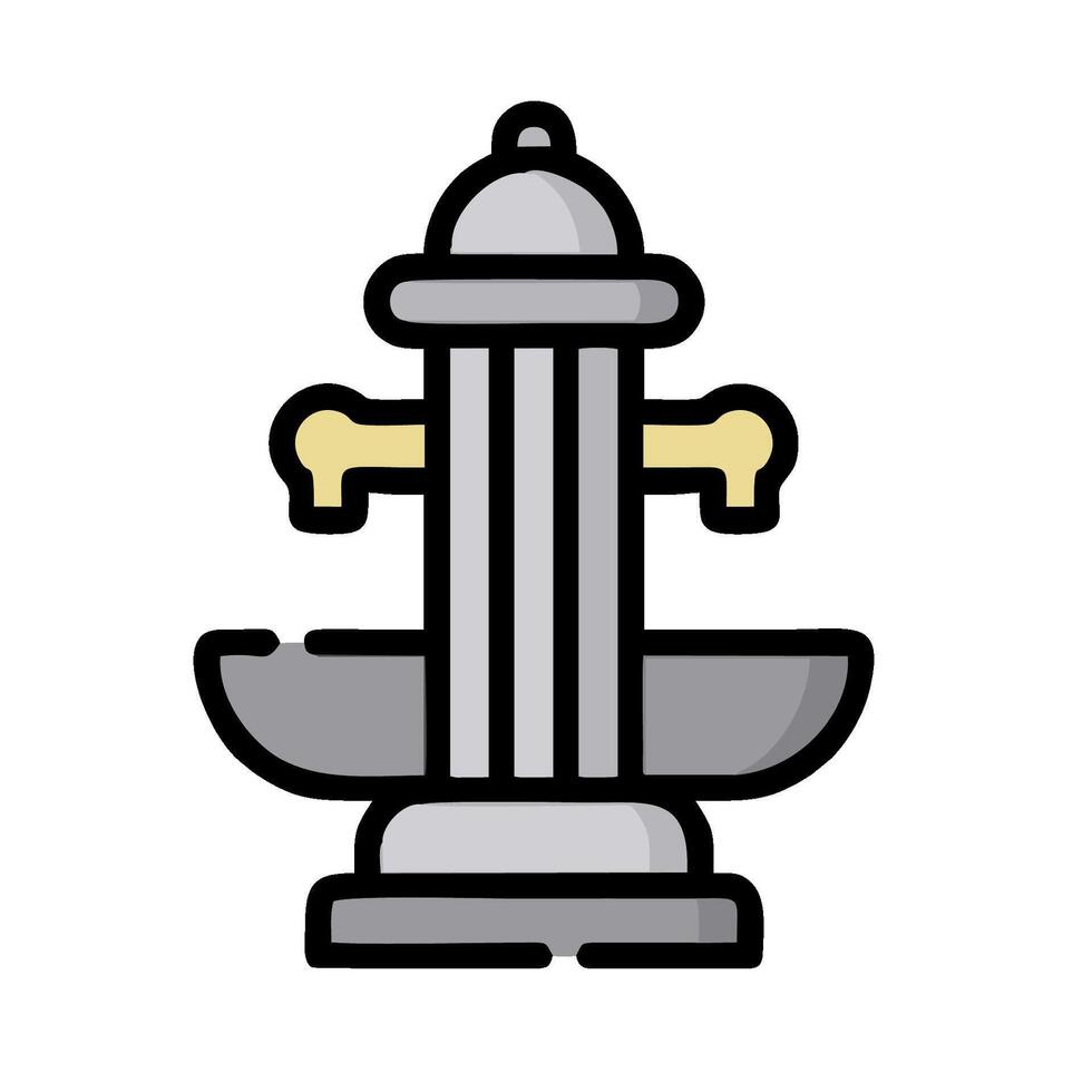 A water fountain icon in a flat style vector