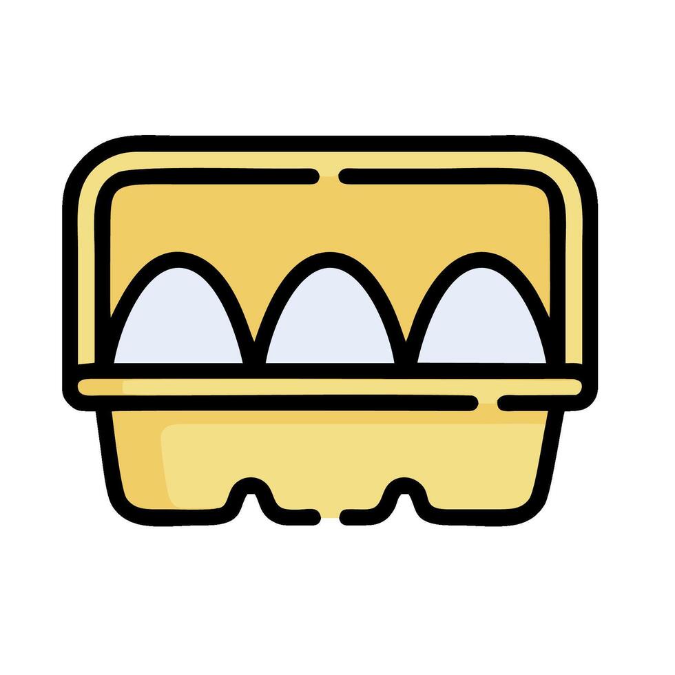 Eggs in a box icon illustration vector