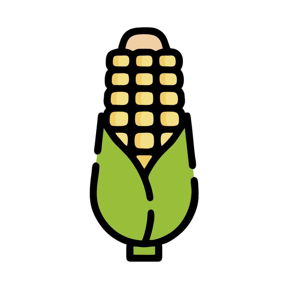 Corn icon illustration on white background vector