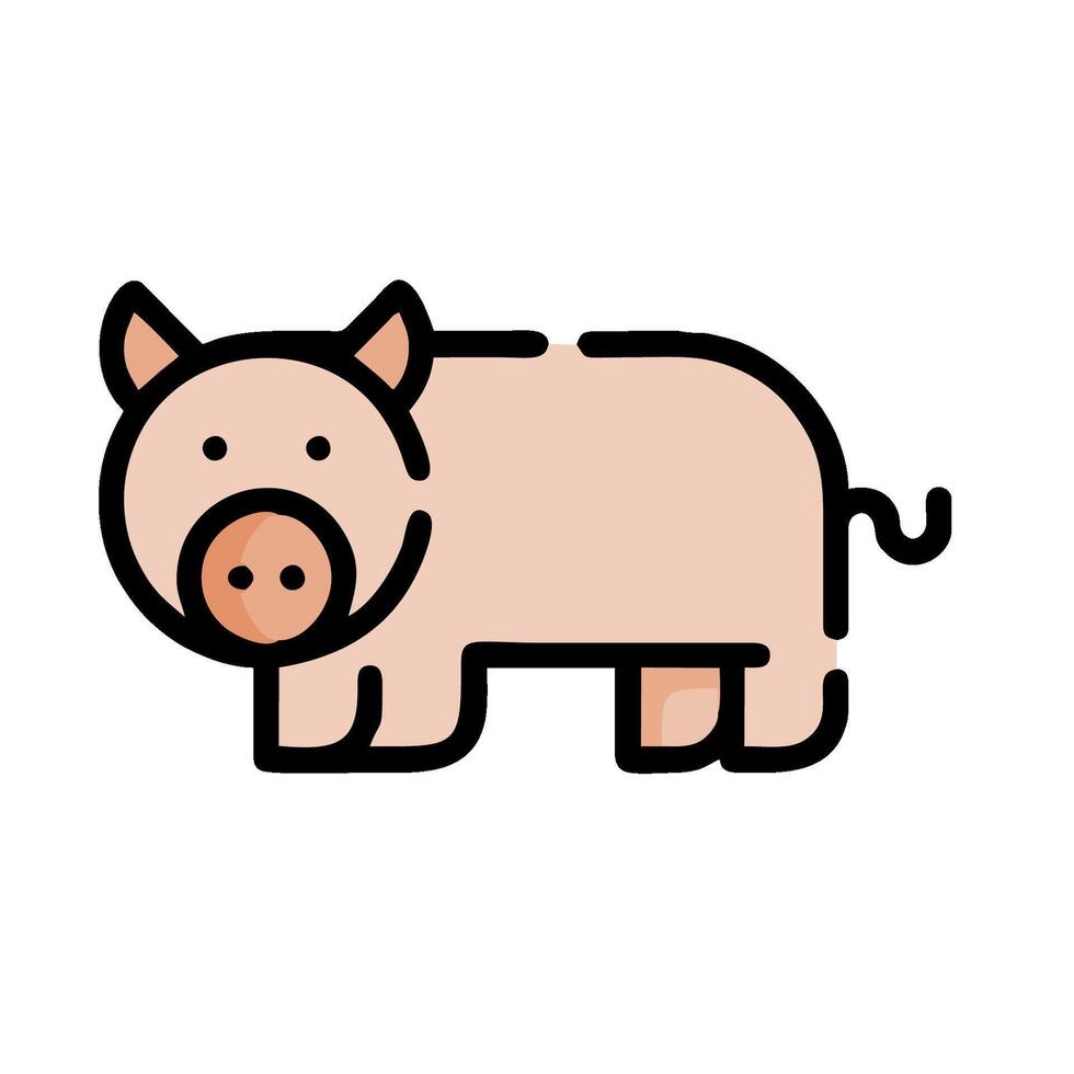 A pig icon on a white background vector