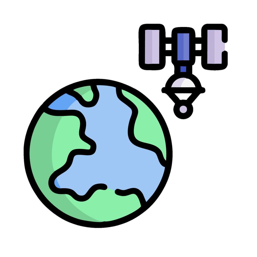 Space station illustration vector