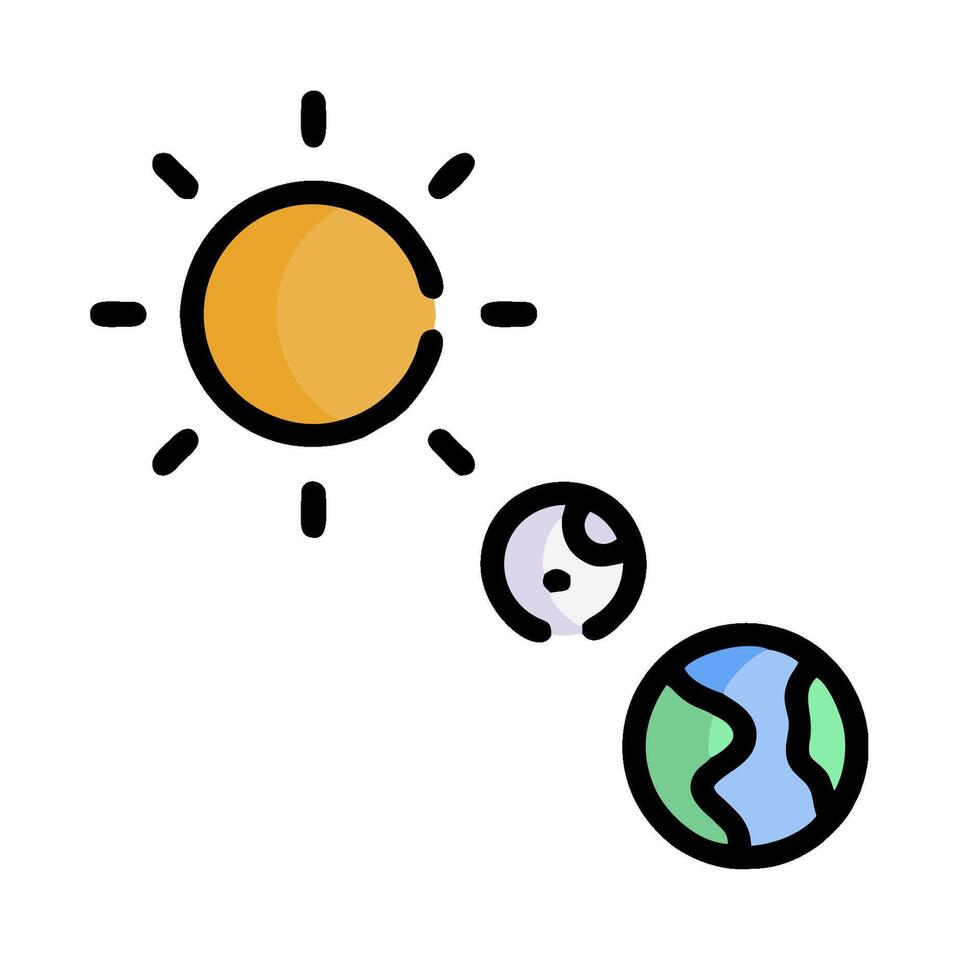 Earth and sun icon illustration vector