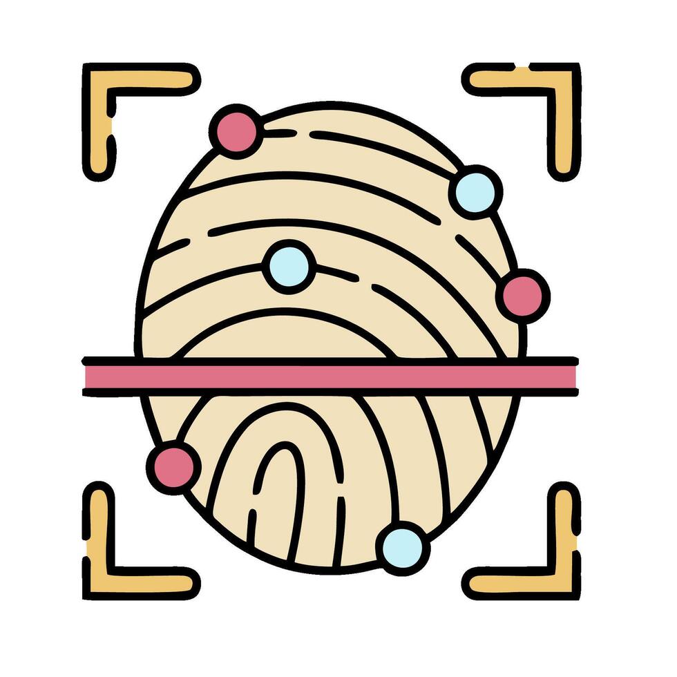 A circular object with a dot in the middle vector