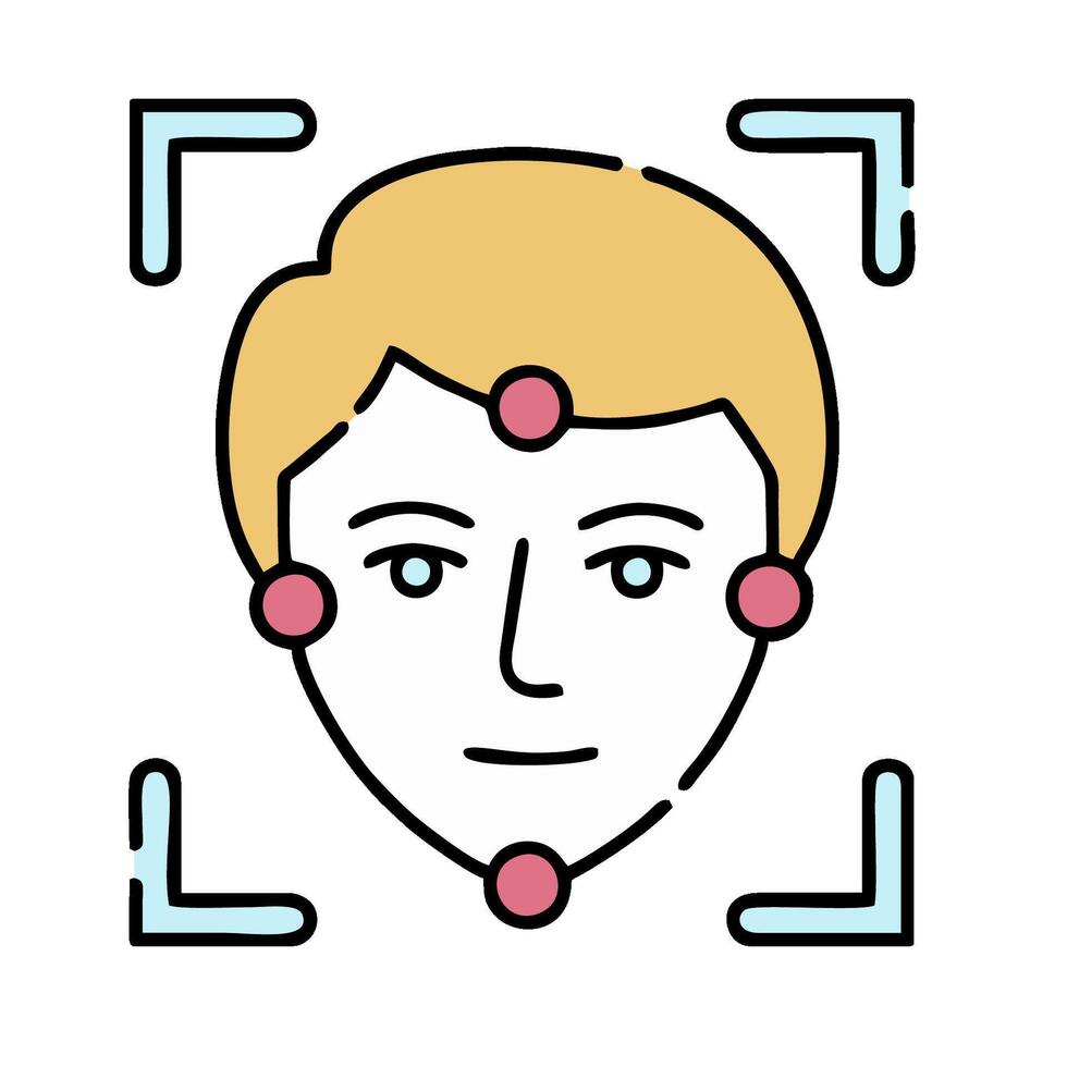 A man's face with dots on it vector