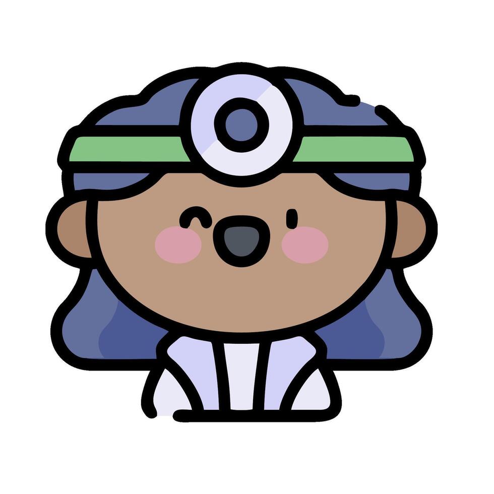 A cartoon doctor with a stethoscope vector