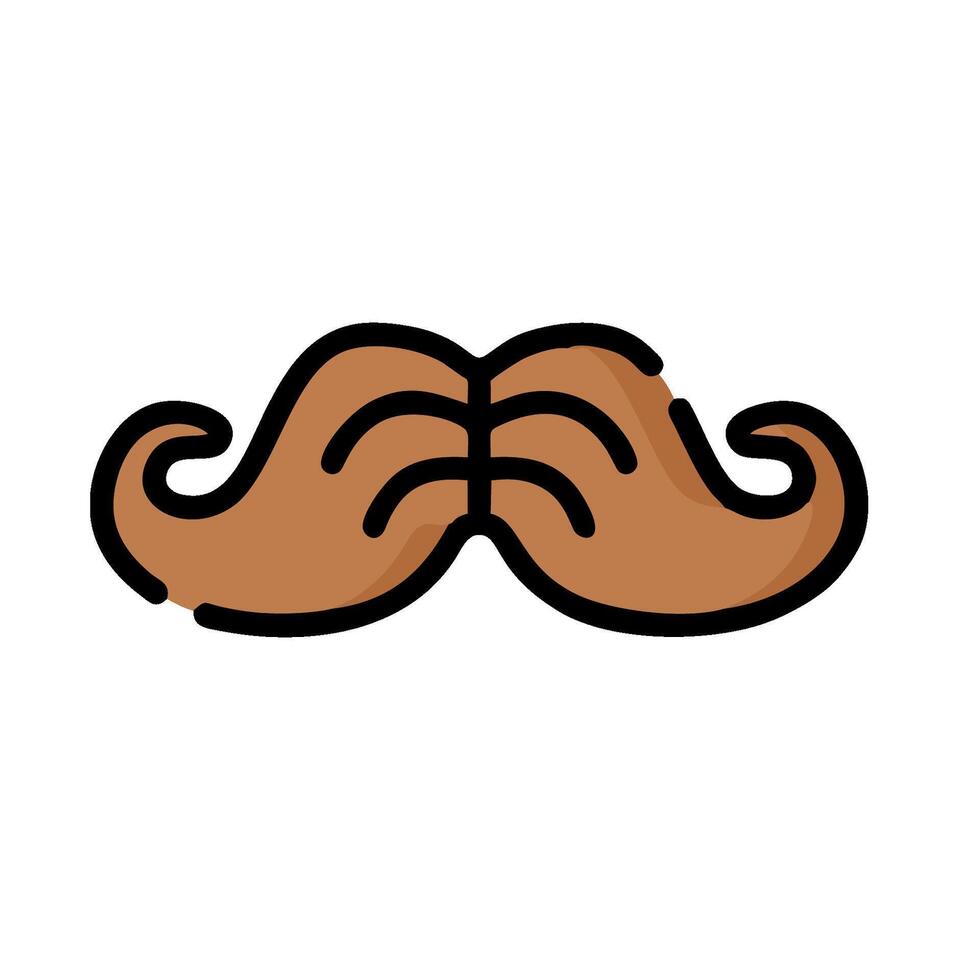A mustache icon on a white background vector
