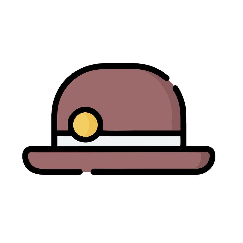 A hat with a button on it vector