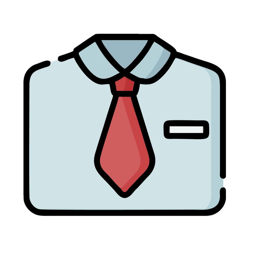 A shirt with a tie on it vector