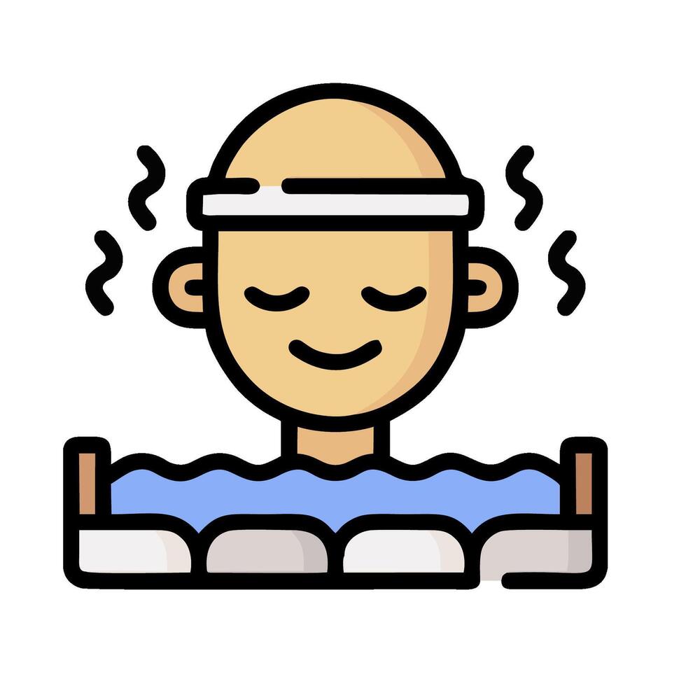 A man with a headband on his head vector