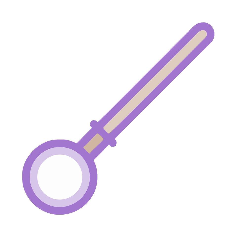 A purple and white wand with a handle vector