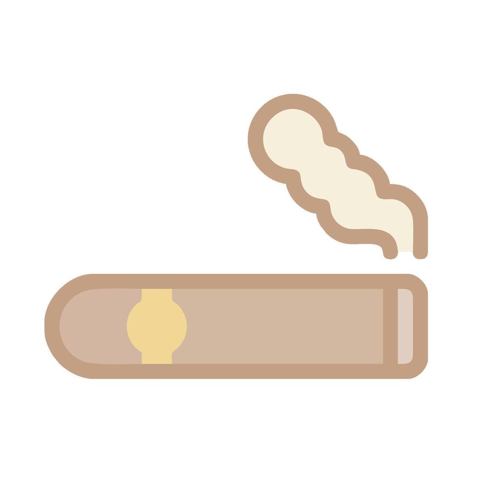 A cigar with a white background vector