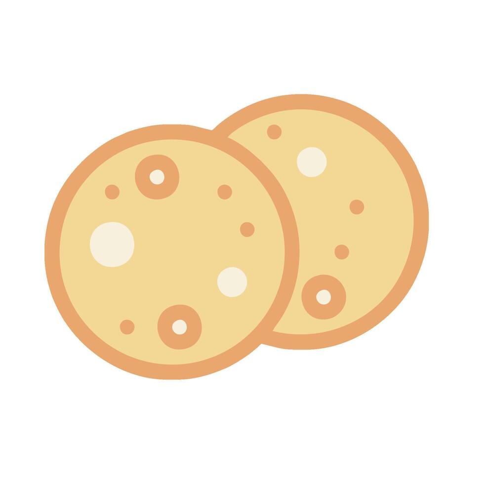 Two cookies on a white background vector