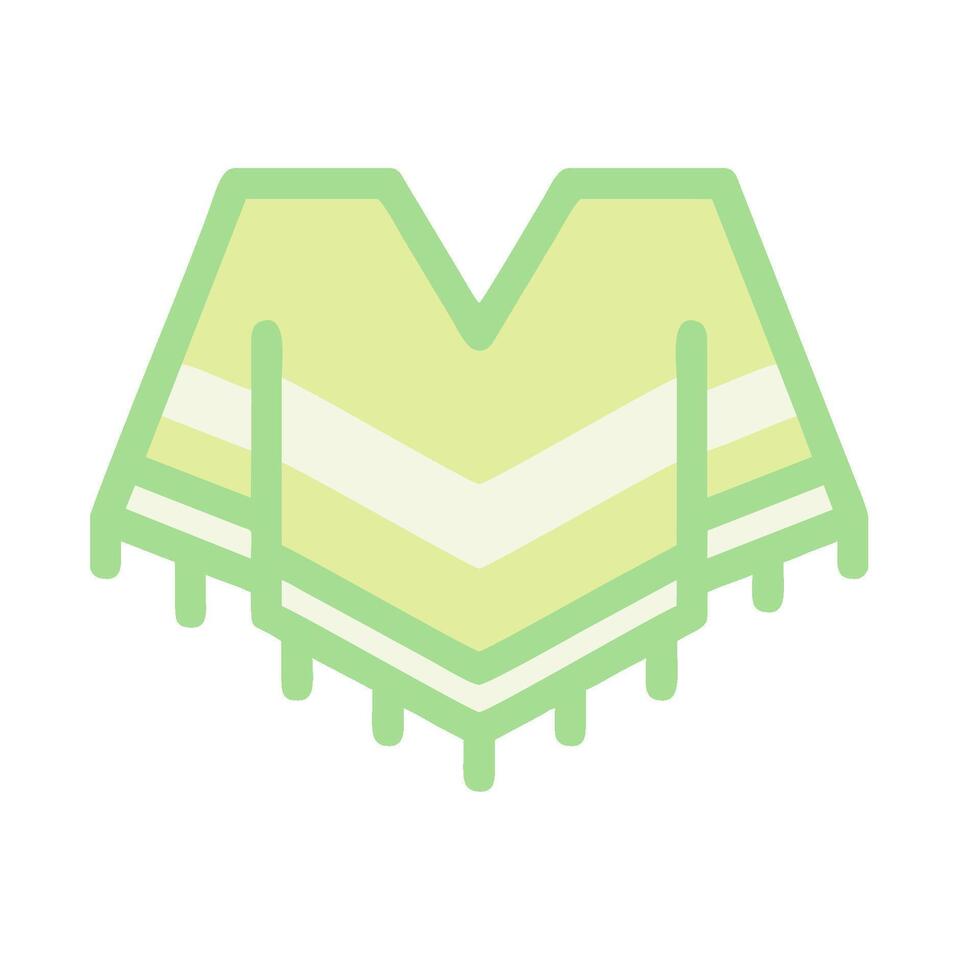 A green and white striped letter m vector