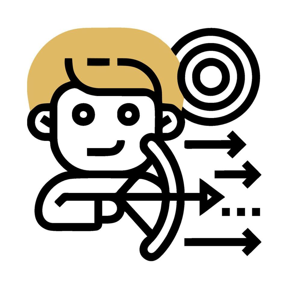 A man with arrows and arrows in his hand vector