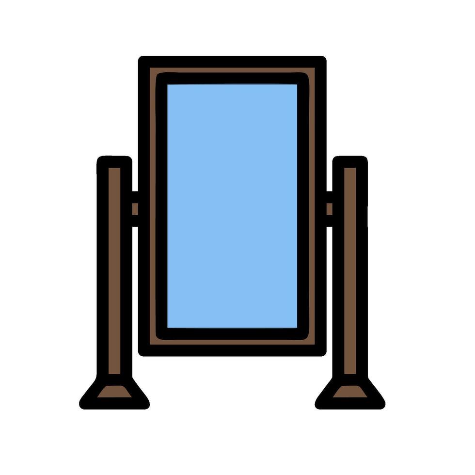 A mirror with a blue background vector
