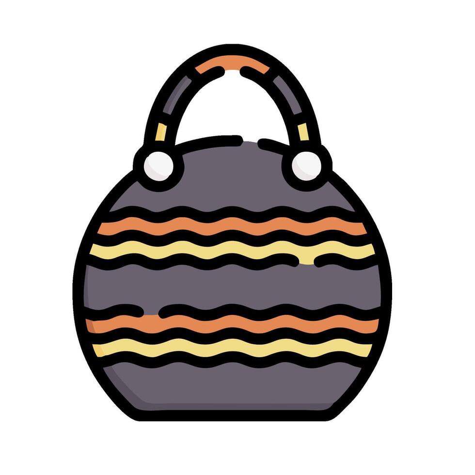 Bag with colorful stripes on white background vector