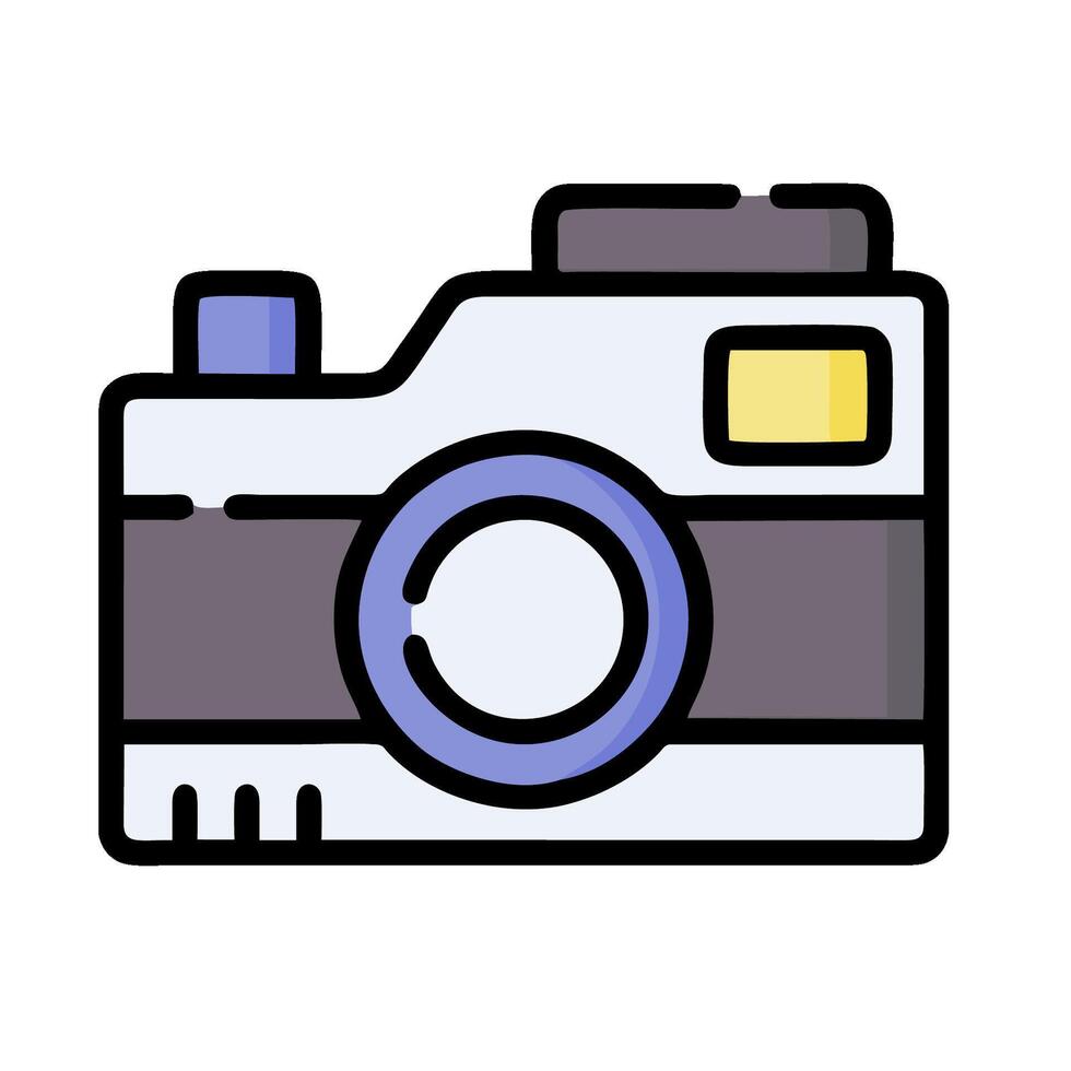 A camera icon on a white background vector