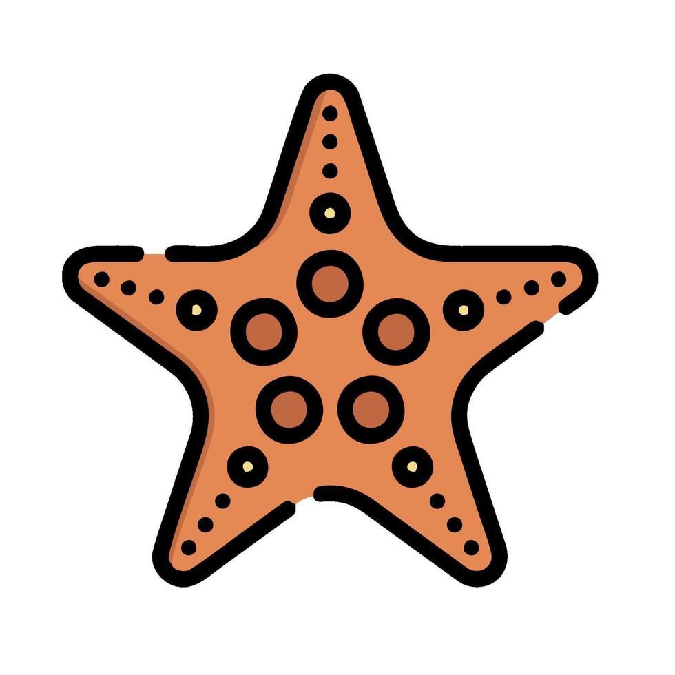 A starfish icon on a white background vector