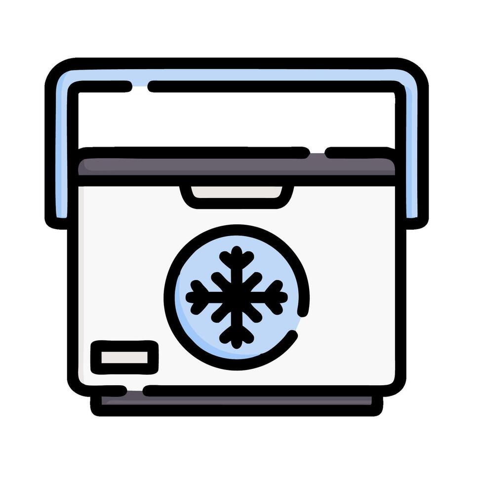 A refrigerator with a snowflake on it vector