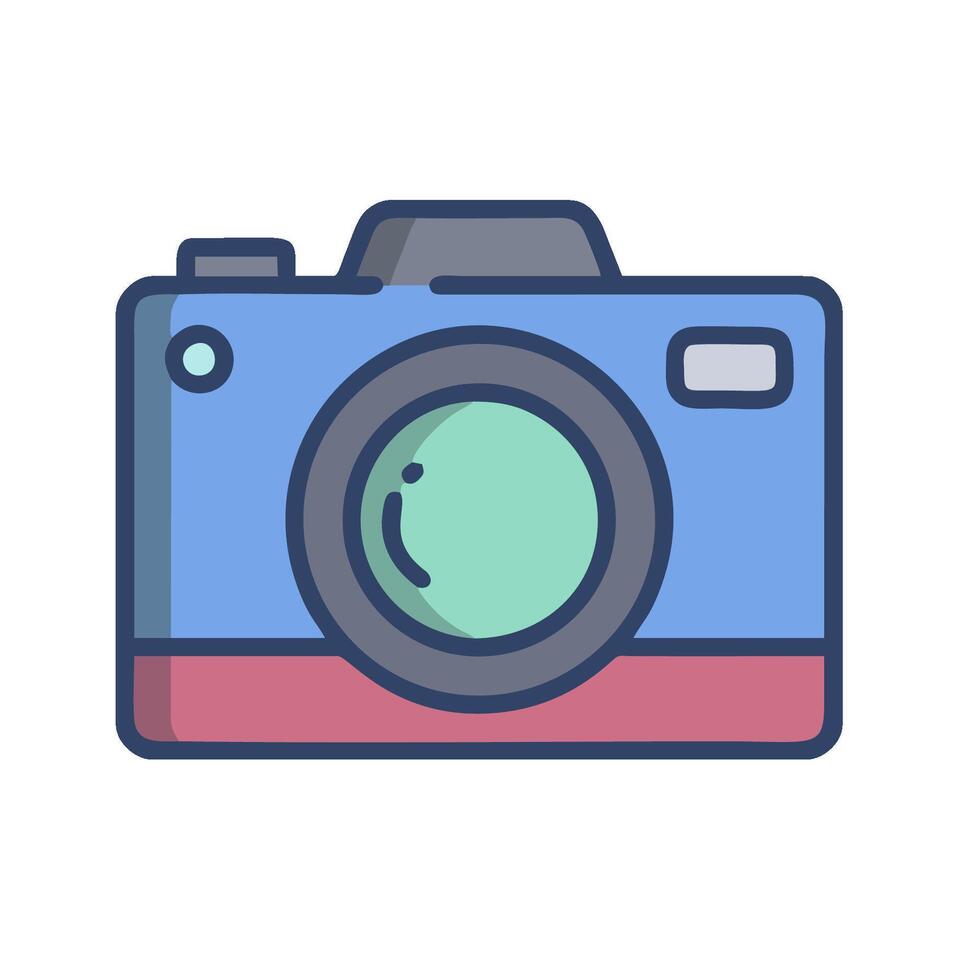 A camera icon on a white background vector