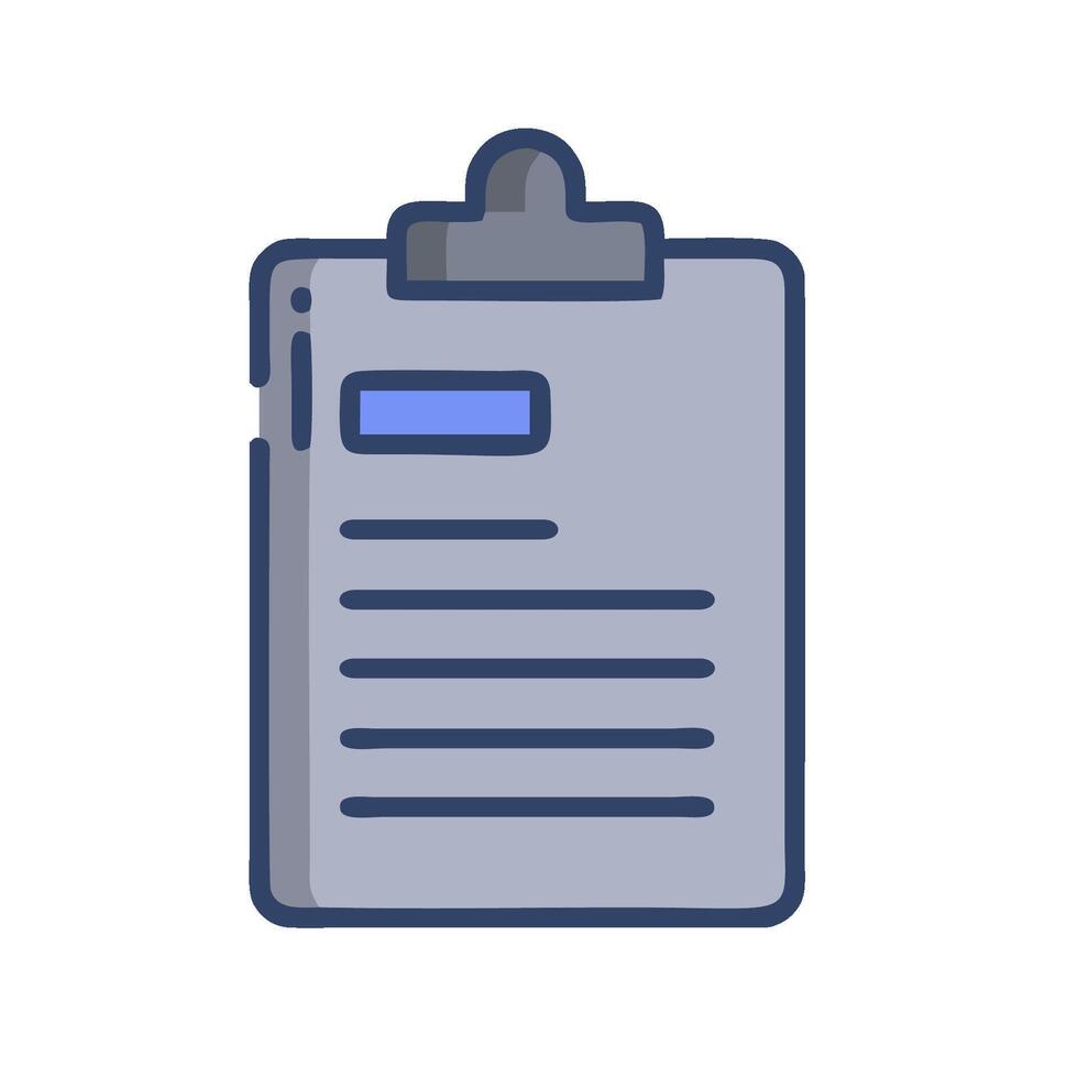 A clipboard with a pen on it vector