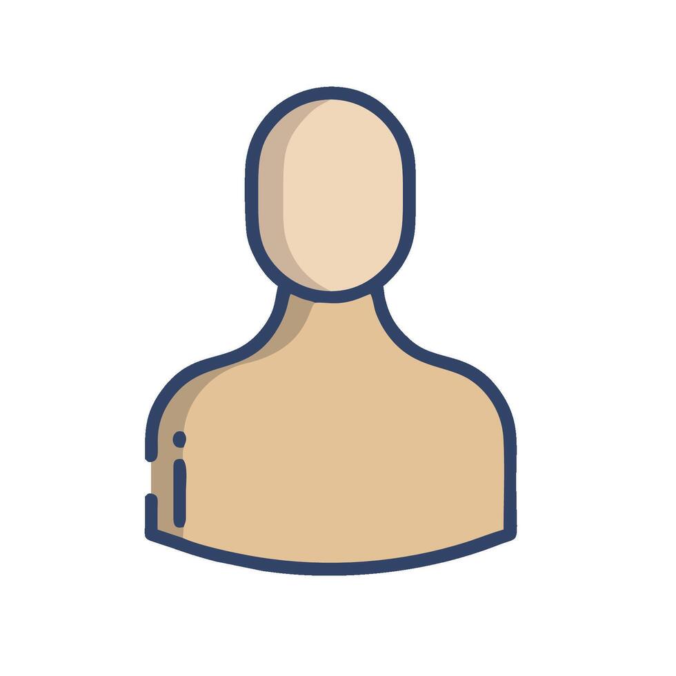 A person avatar icon on a white background vector