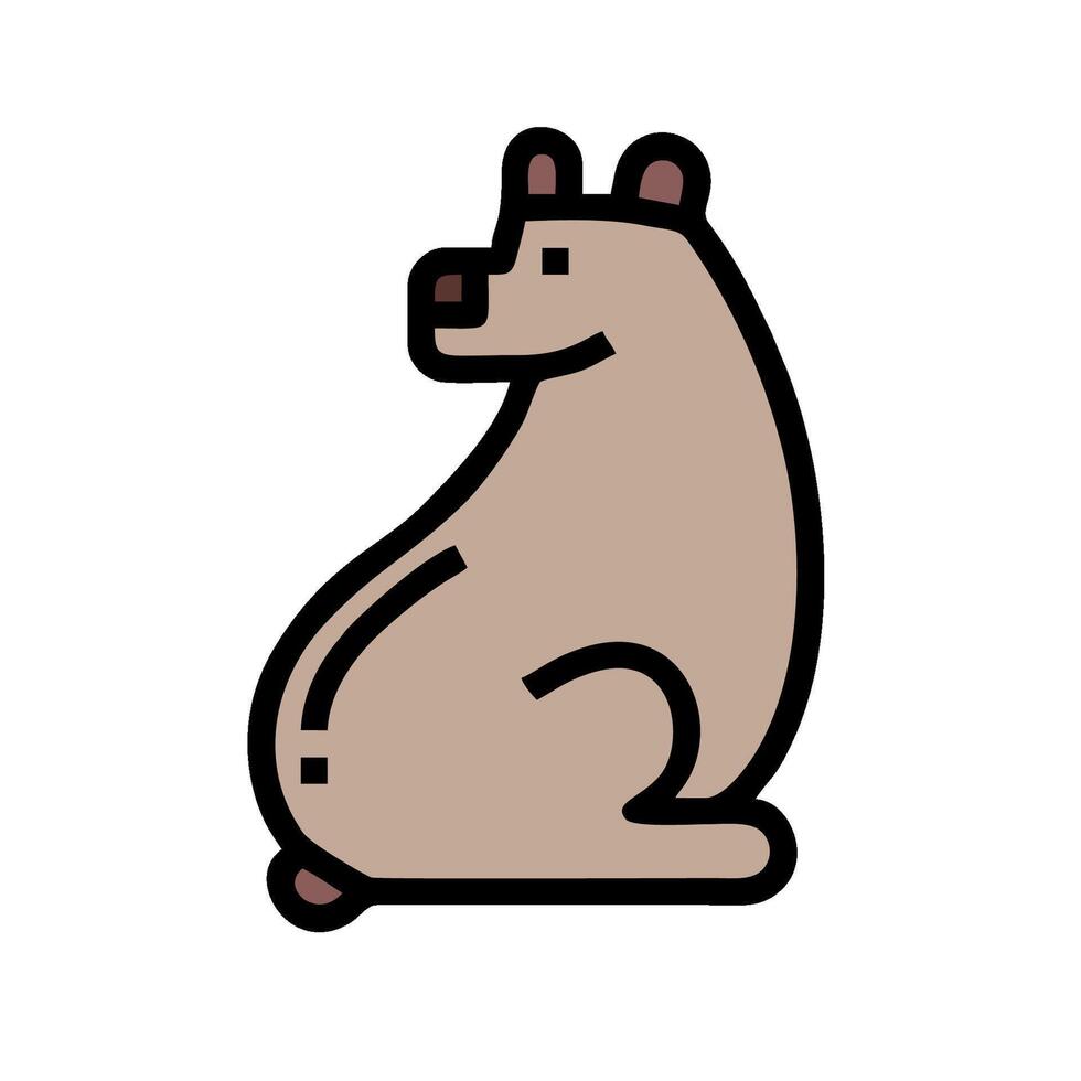 A bear sitting on a white background vector