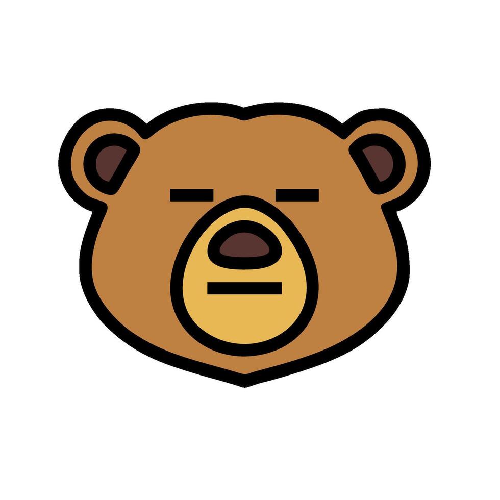 A bear head with a face that is angry vector