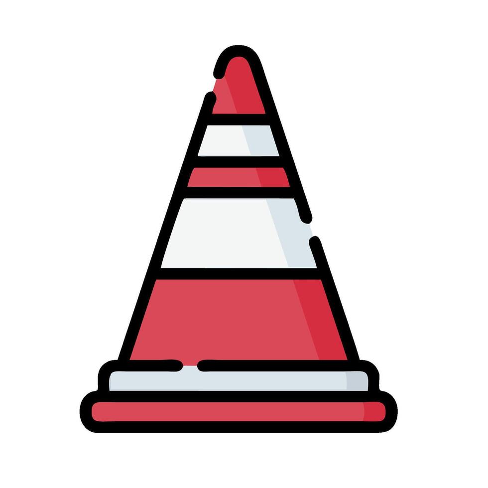 A traffic cone icon on a white background vector