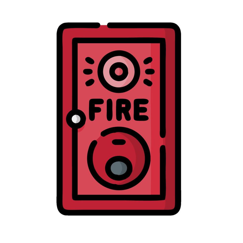 Fire alarm icon illustration vector