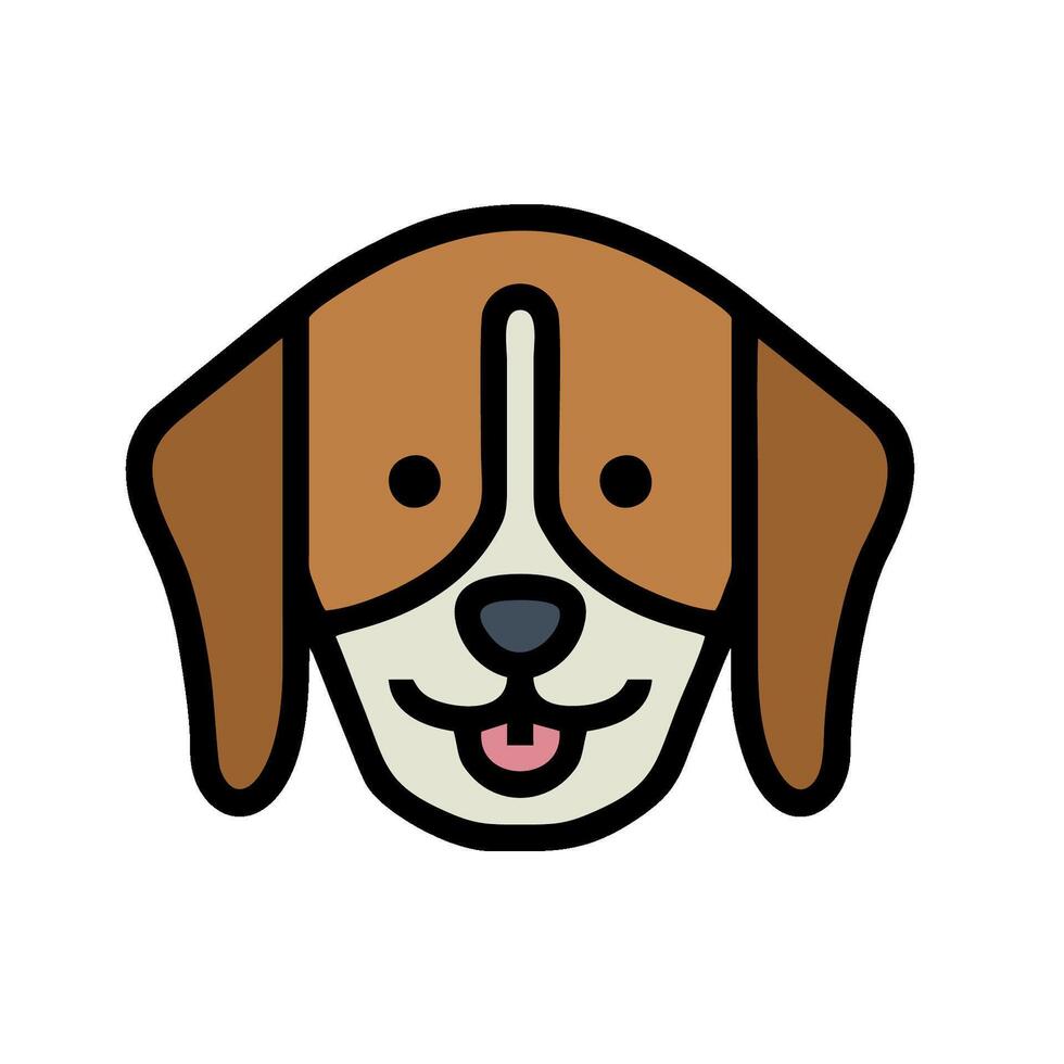 A dog's head with a smile on it vector