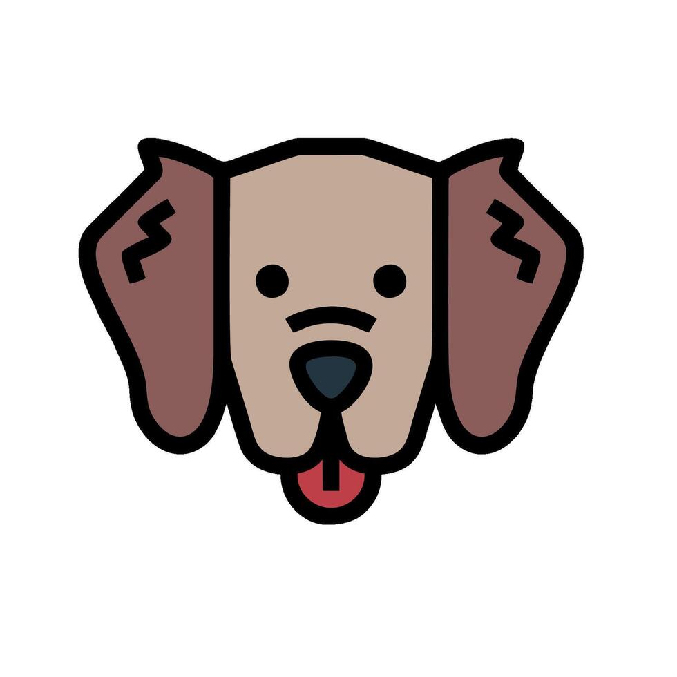 Dog head icon illustration vector