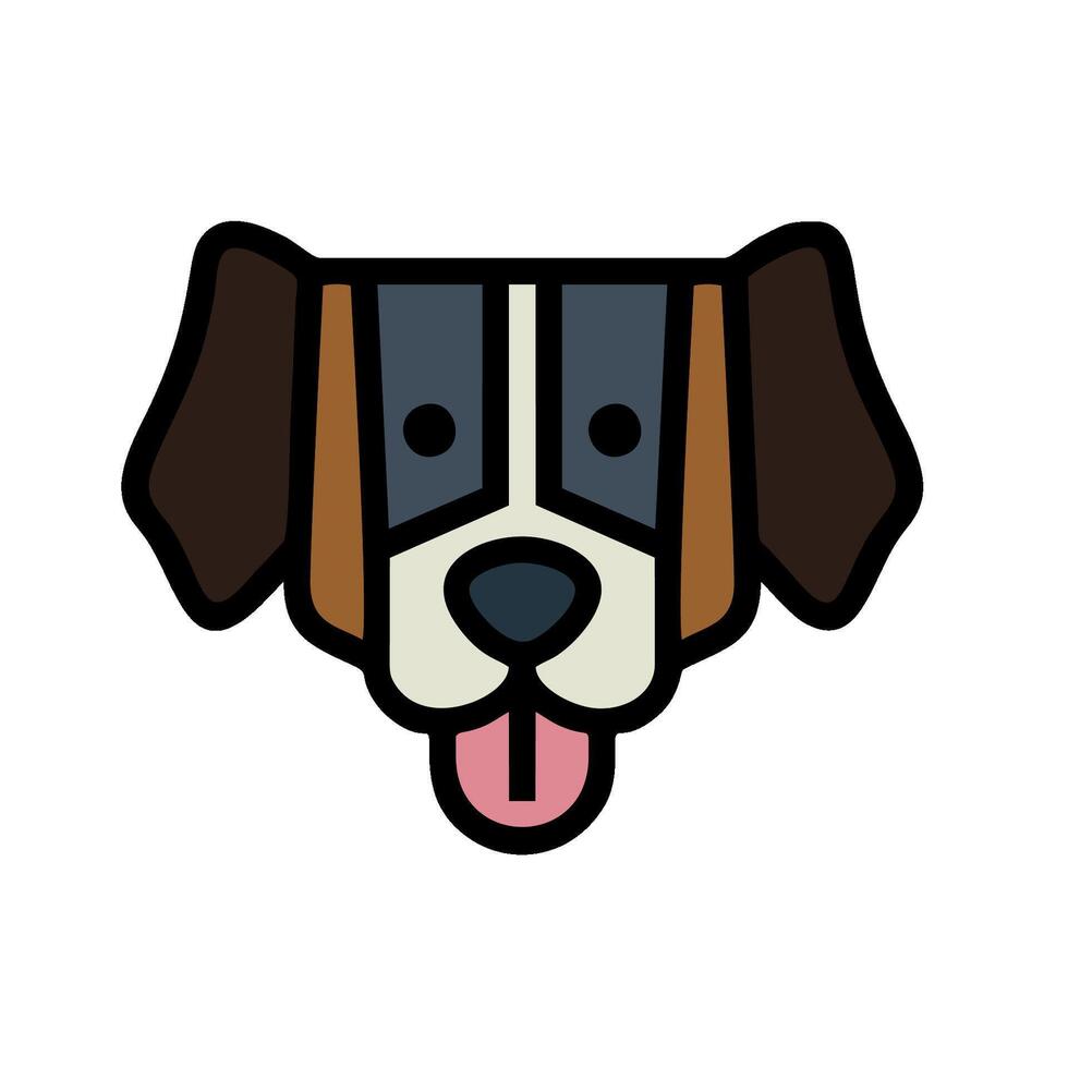 A dog with a tongue sticking out of its mouth vector