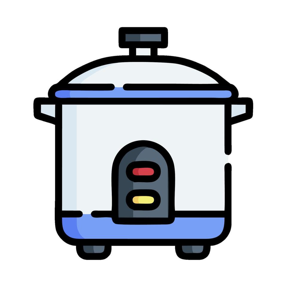 A small cooker with a lid on it vector