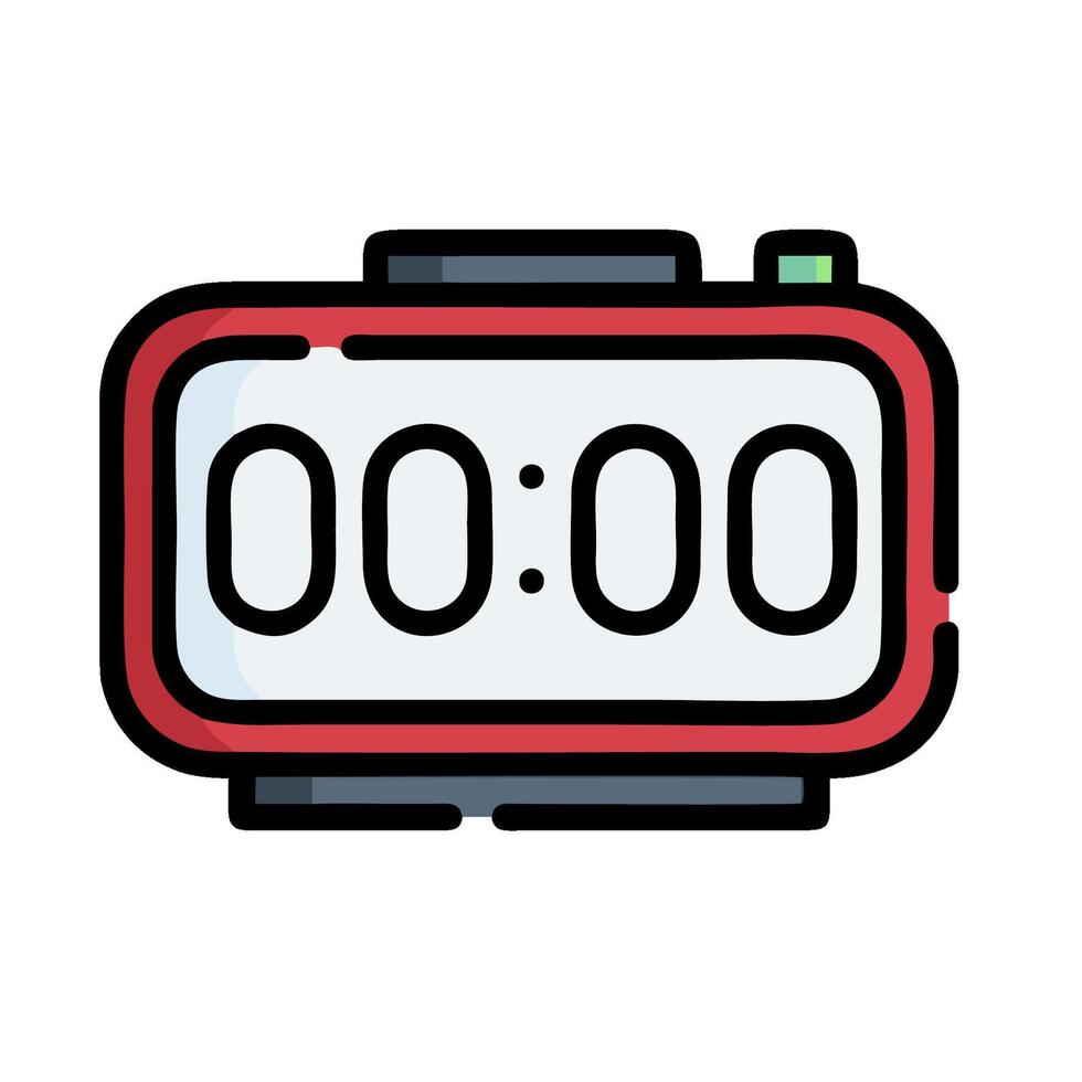 An alarm clock icon on a white background vector