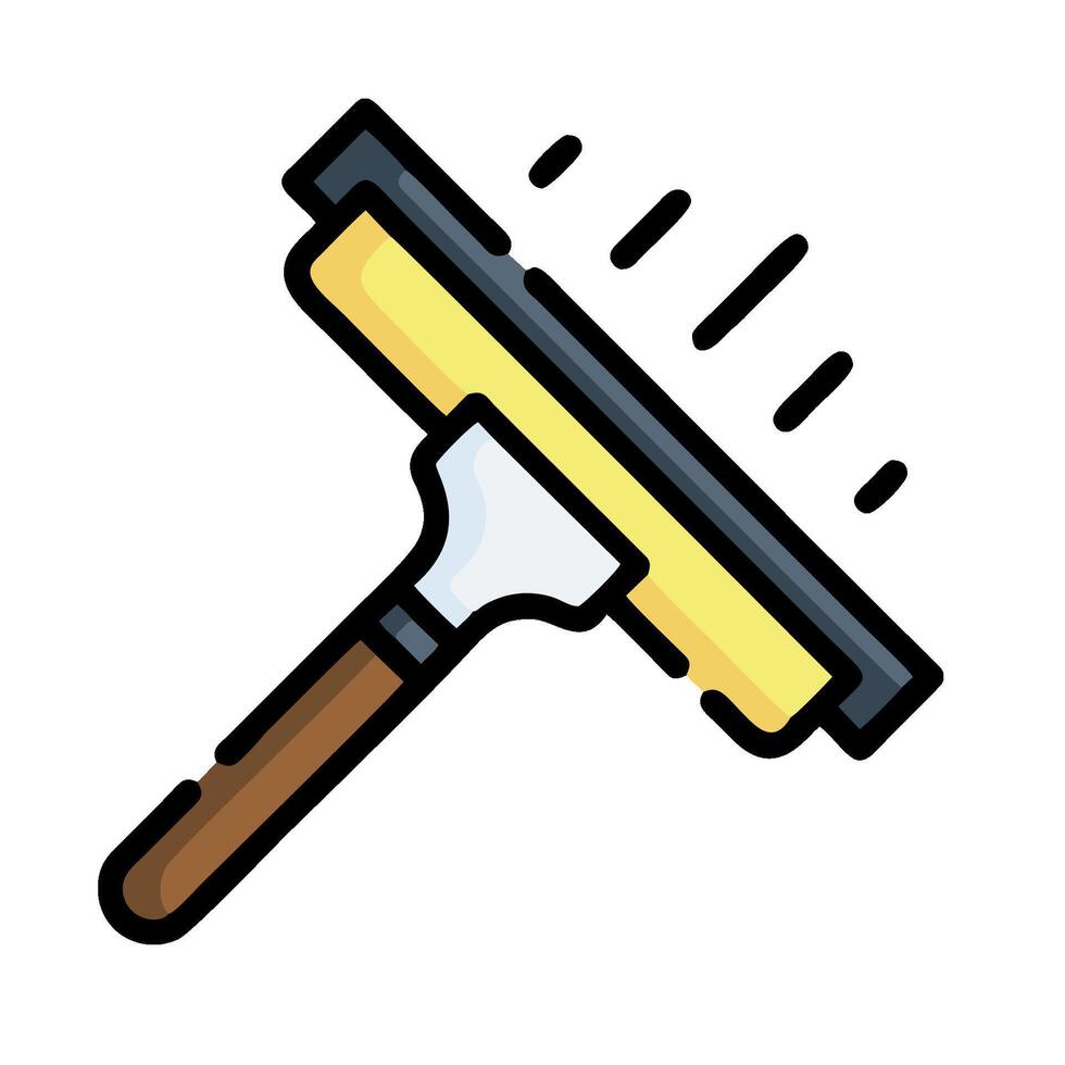 A window cleaner with a yellow handle vector