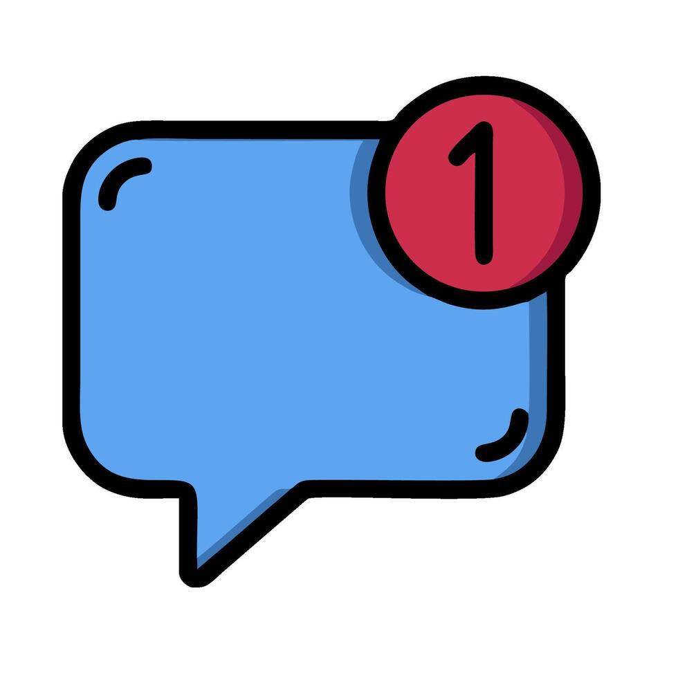 Chat bubble icon with one point vector