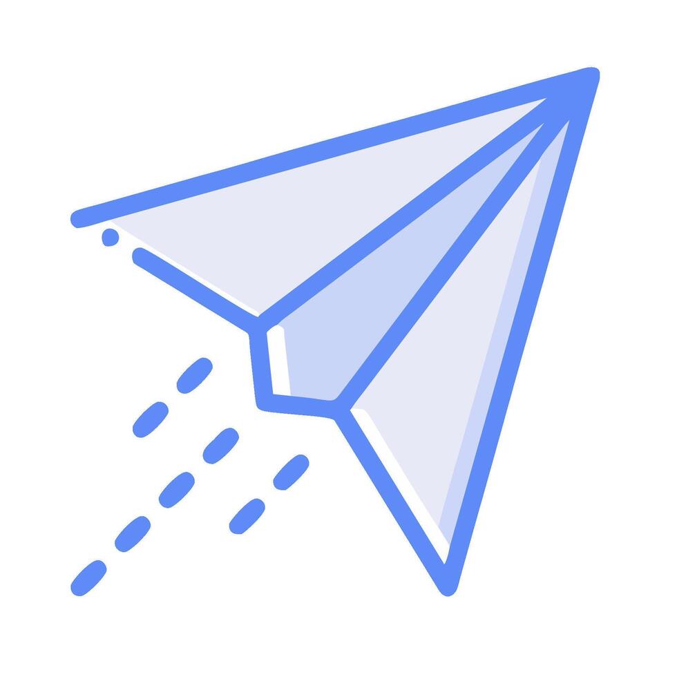 A paper airplane flying in the air vector