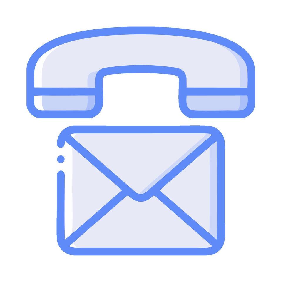 A telephone and an envelope icon vector