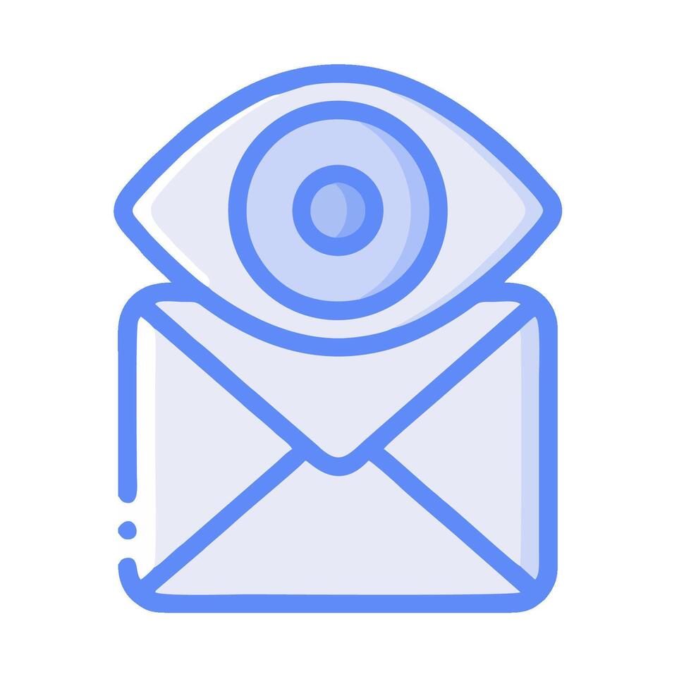 An email envelope with an eye icon vector
