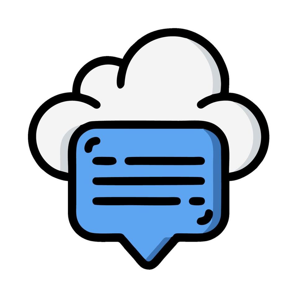 Cloud chat icon illustration vector