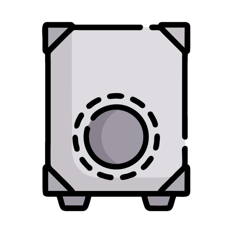 A black and white image of a speaker vector
