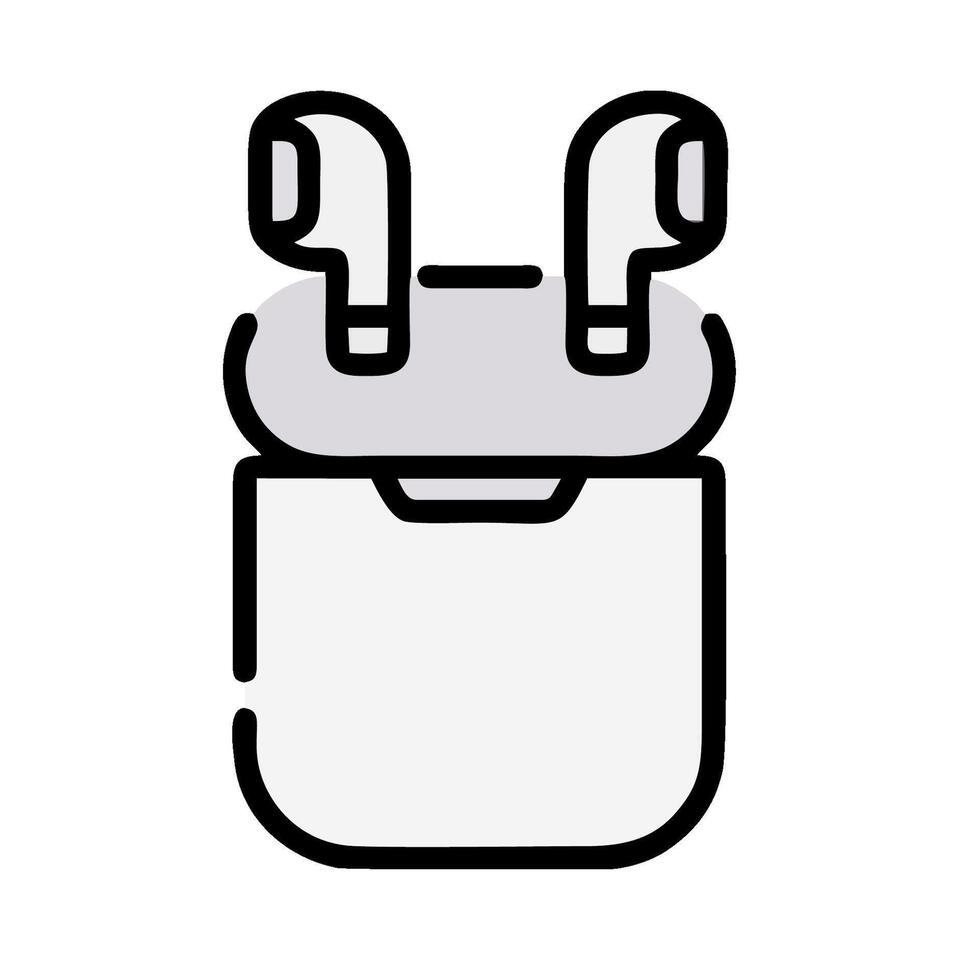 A black and white illustration of a backpack vector